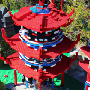 מתחם LEGO NINJAGO World בפארק השעשועים לגולנד קליפורניה